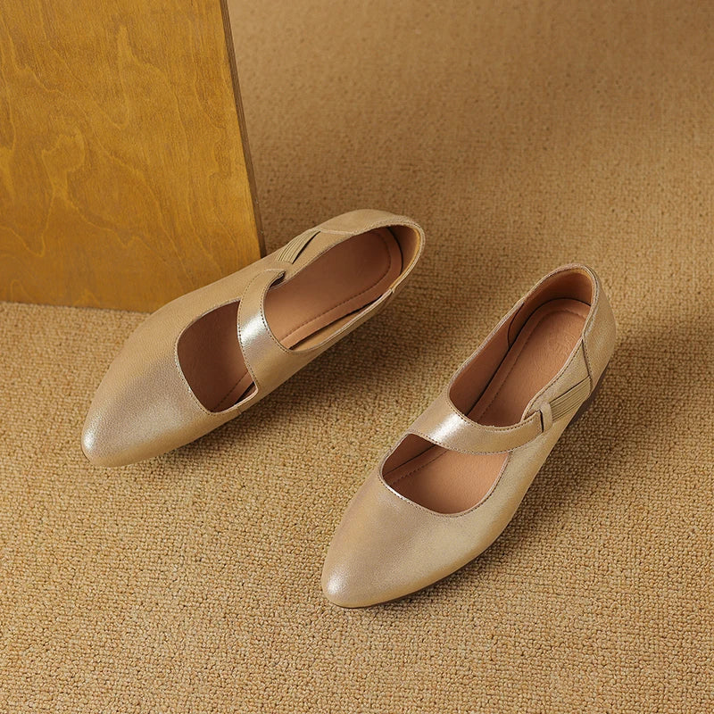 Authentic Leather Mary Jane Heels