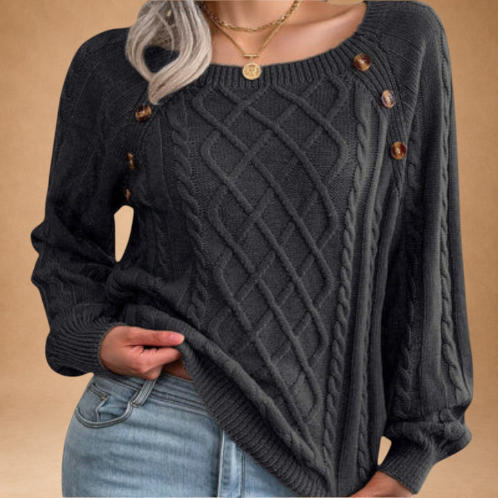 Malia - Knitted Sweater with Buttons