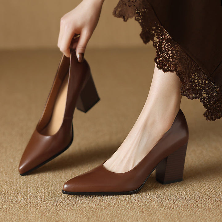 Genuine Leather Nora Heels