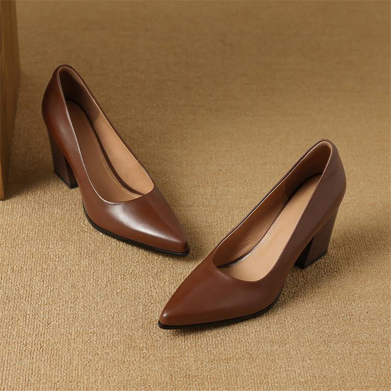 Genuine Leather Nora Heels