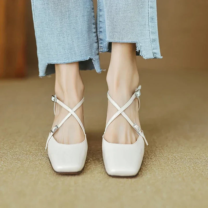Authentic Leather Heels Lilian