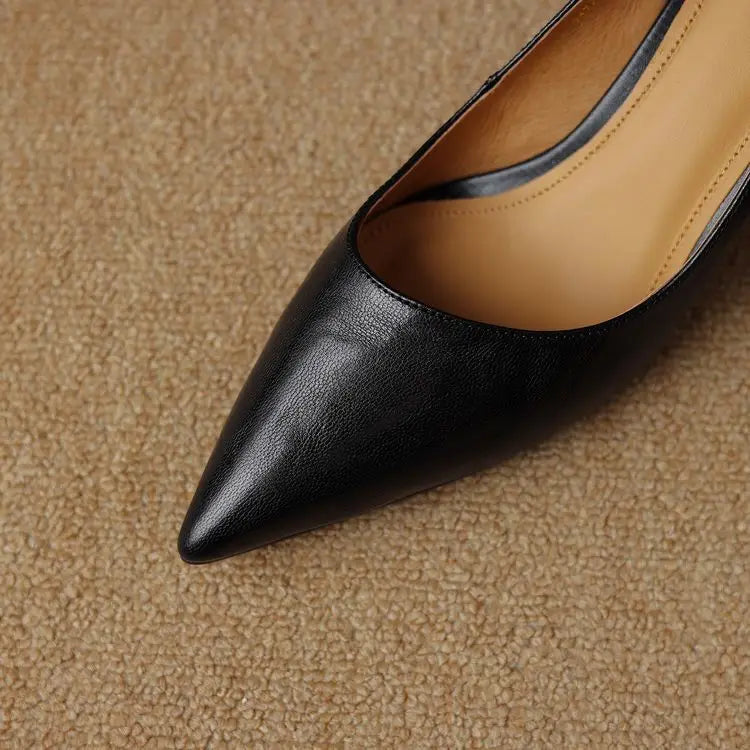 Authentic Leather Stiletto Heels Avero