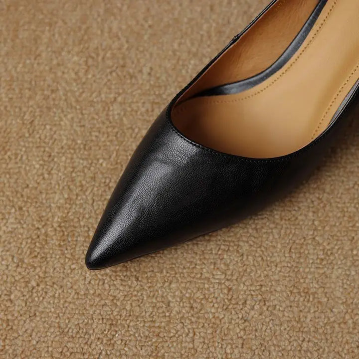 Authentic Leather Stiletto Heels Avero