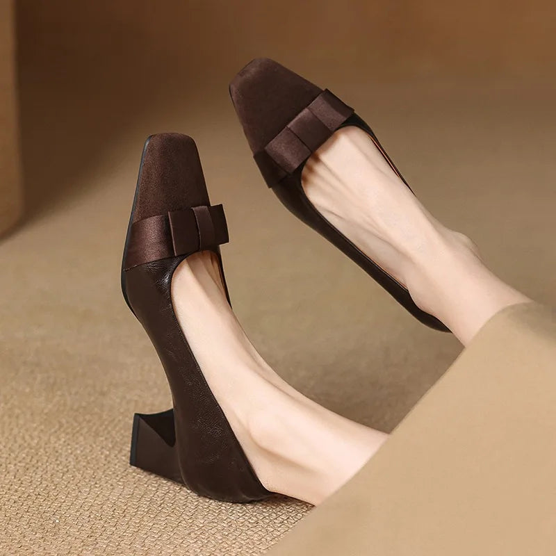 Blue Block Heels