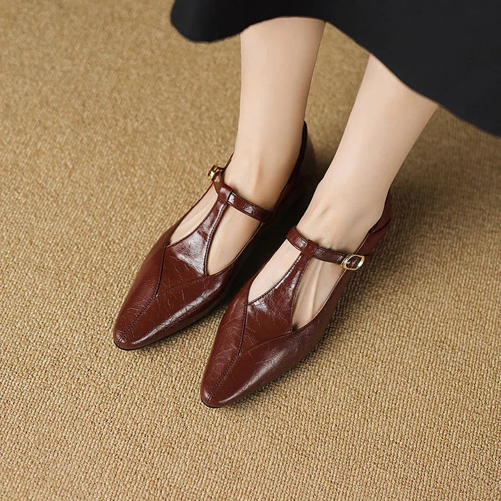 Authentic Leather Heels Biana