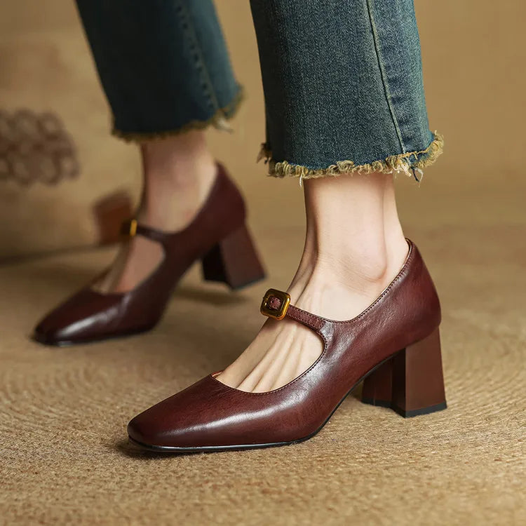 Authentic Leather Heels Luisa