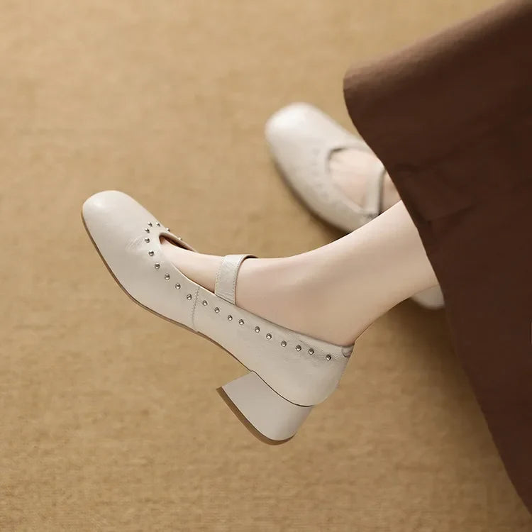 Elour Genuine Leather Heels