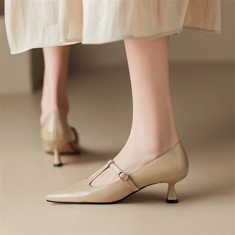 Authentic Leather Heels Ileen