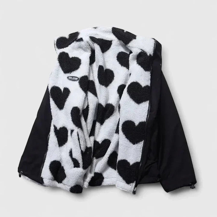 Aphroxyli - Warm Reversible Jacket with Soft Texture and Modern Style