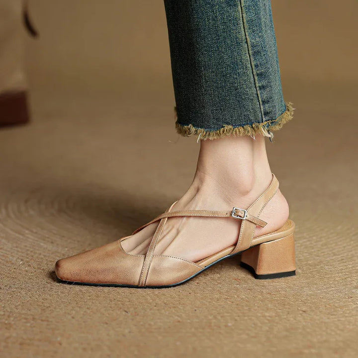 Elavi Authentic Leather Heels