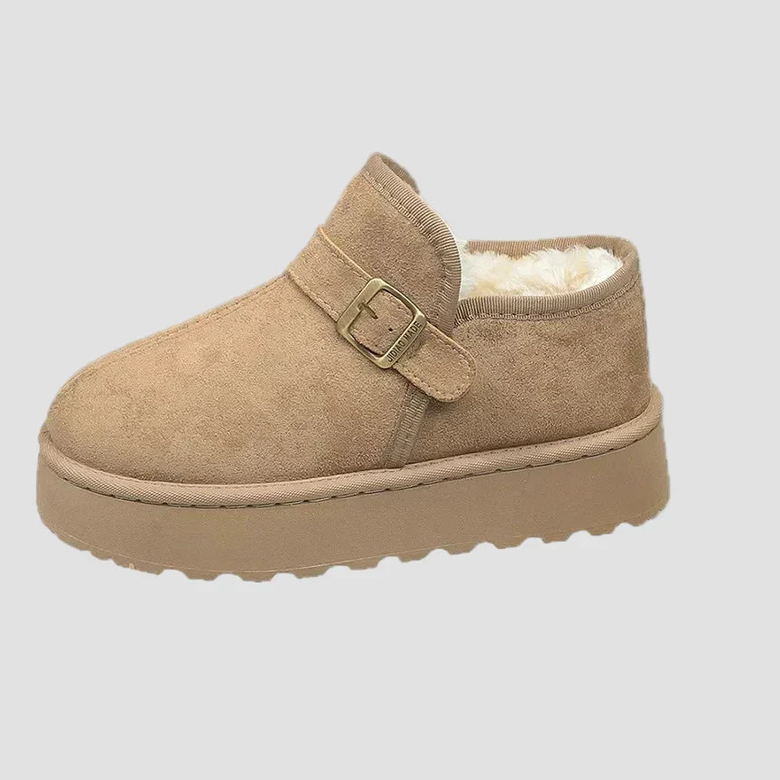 Nikoleta - Warm Boots with Synthetic Fur Lining and Suede Look