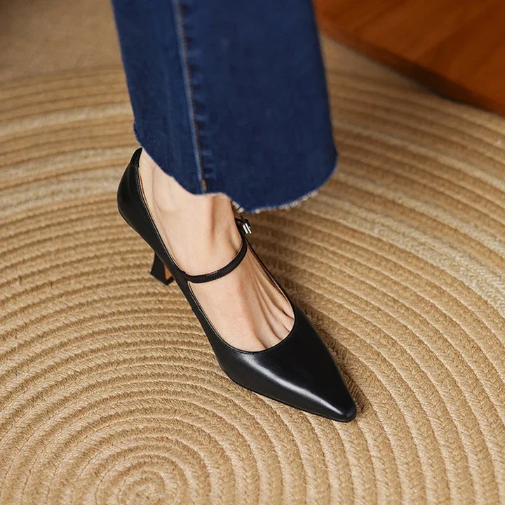 Authentic Leather Heels Samara