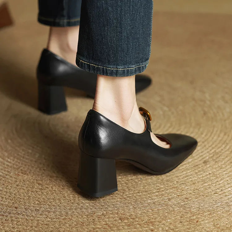 Authentic Leather Heels Luisa