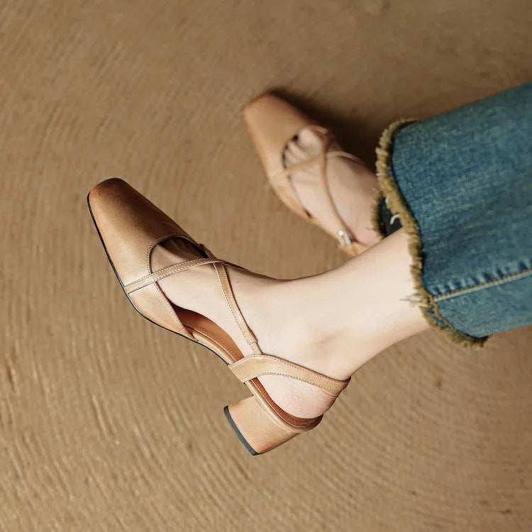 Elavi Authentic Leather Heels