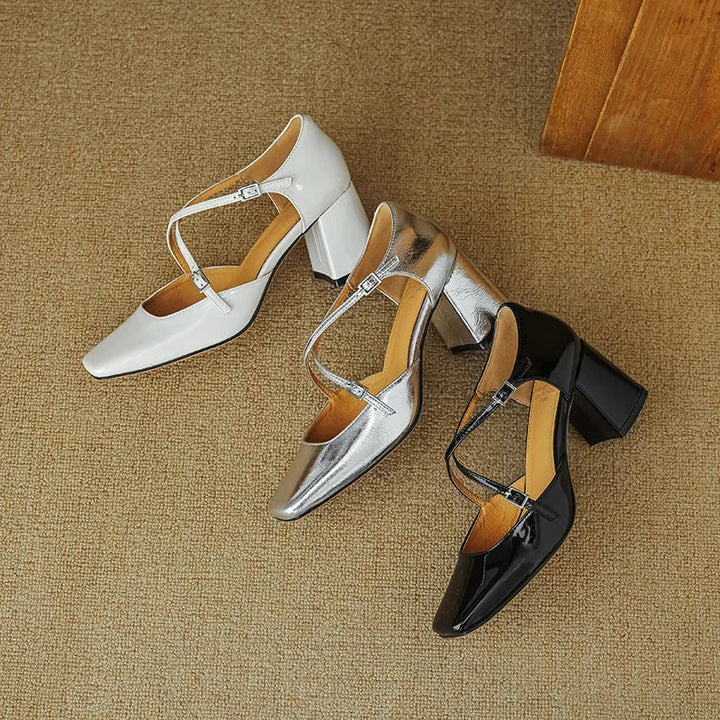 Authentic Leather Heels Lilian