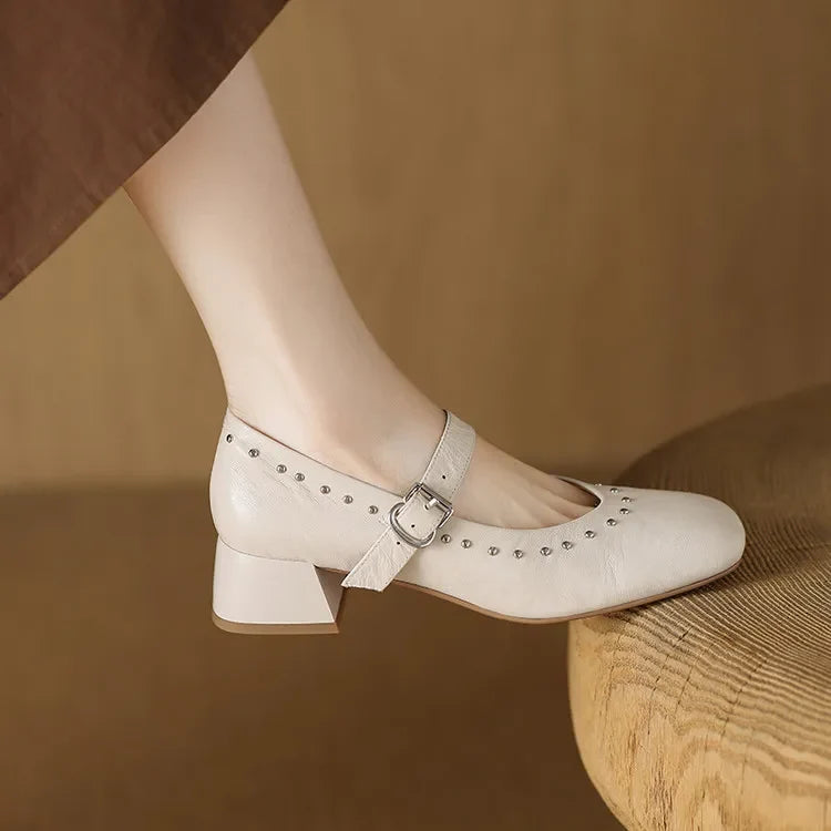 Elour Genuine Leather Heels