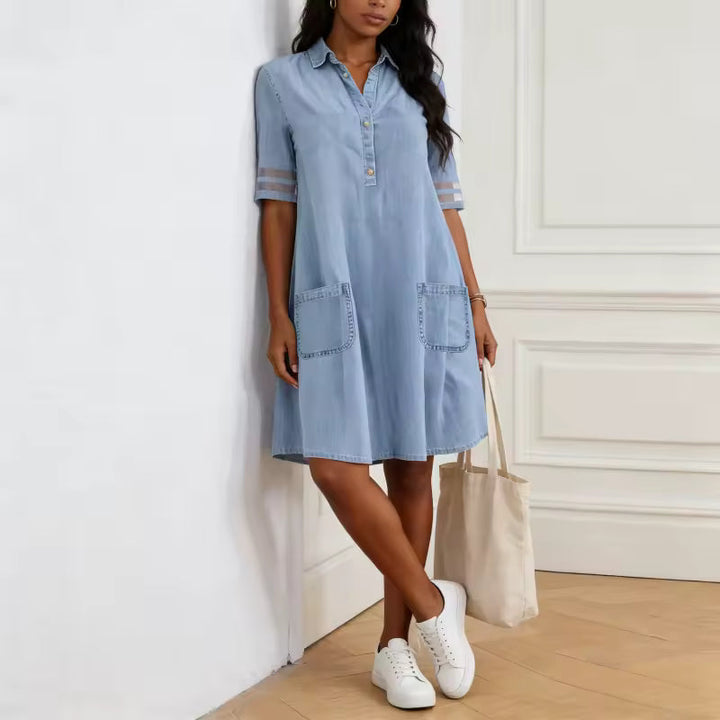 Brittany | Denim Dress that Flatters the Silhouette