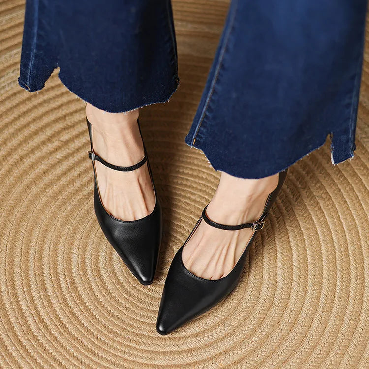 Authentic Leather Heels Samara