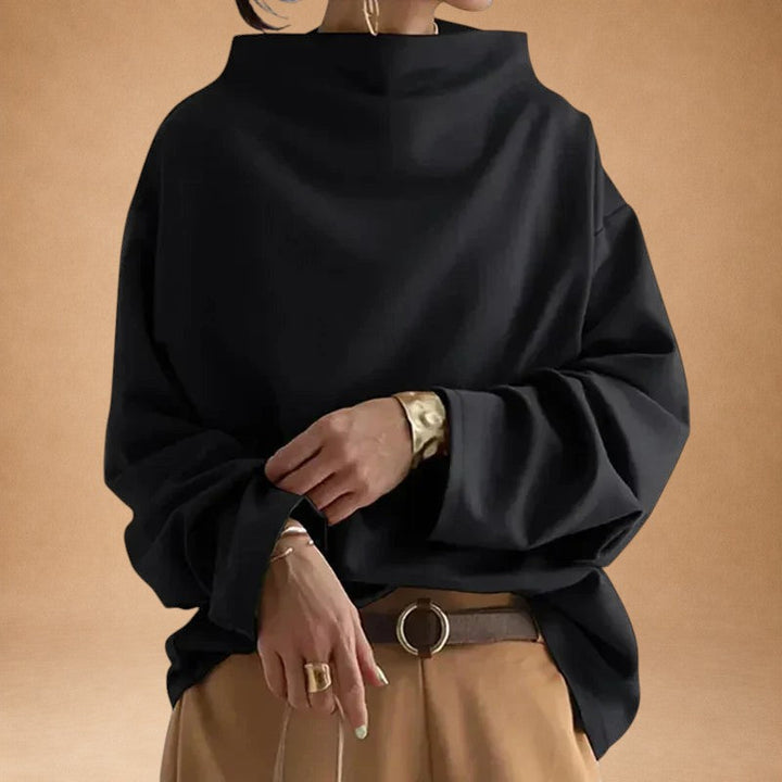 Georgia - Modern Blouse with High Collar and Dolman Sleeves