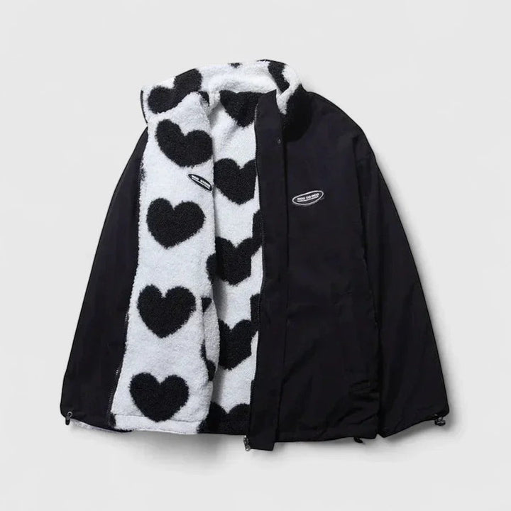 Aphroxyli - Warm Reversible Jacket with Soft Texture and Modern Style