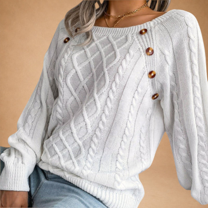 Malia - Knitted Sweater with Buttons