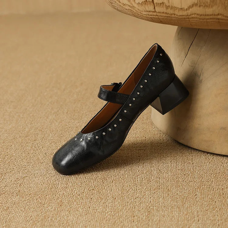 Authentic Leather Court Shoes Elour