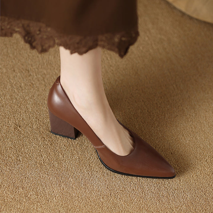 Genuine Leather Nora Heels