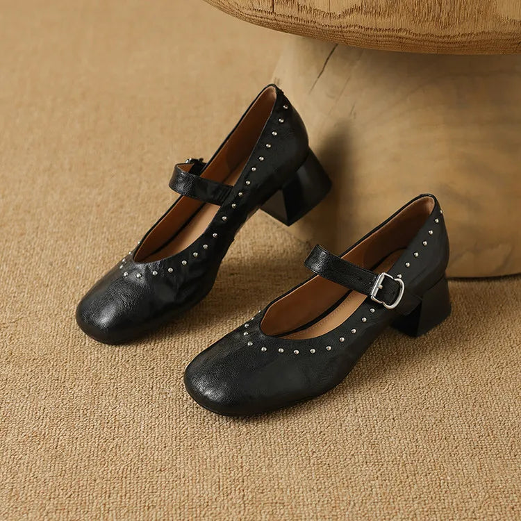 Authentic Leather Court Shoes Elour