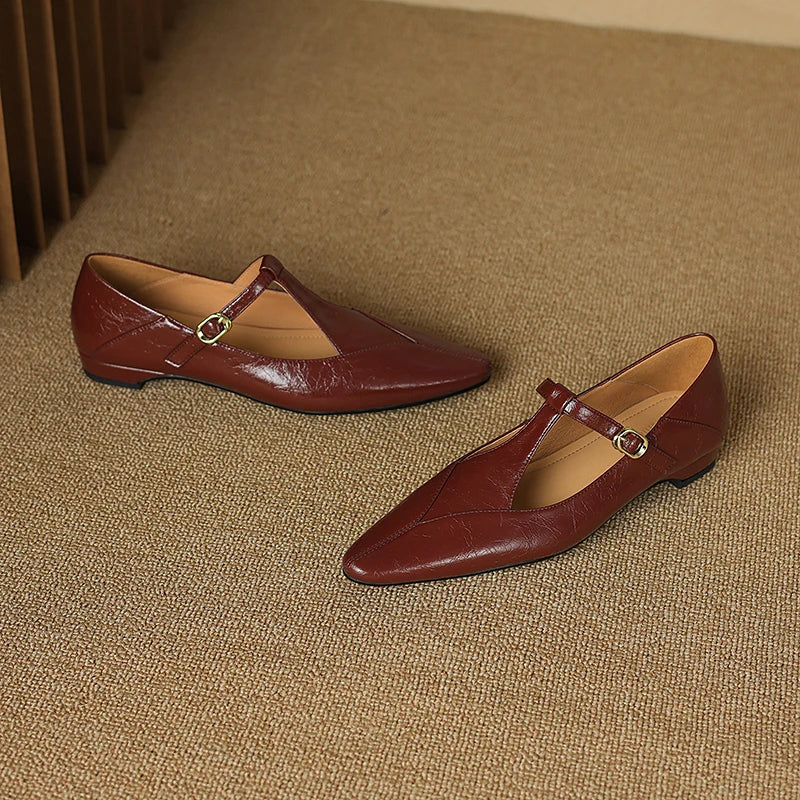 Authentic Leather Heels Biana