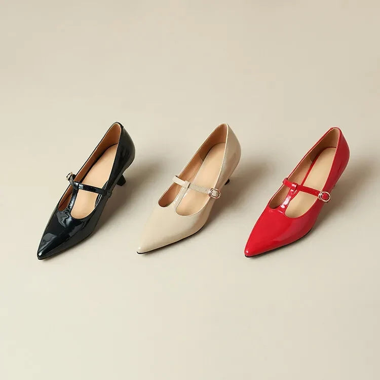 Authentic Leather Heels Ileen