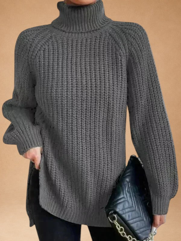 Maria - Warm and Loose Sweater with Collar