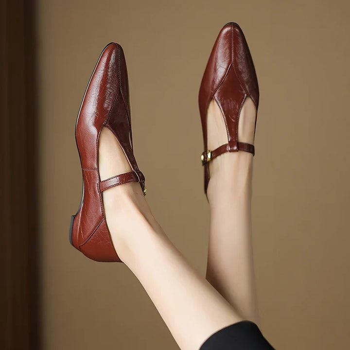 Authentic Leather Heels Biana