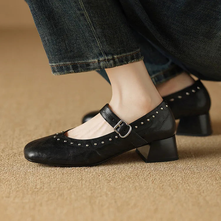 Elour Genuine Leather Heels