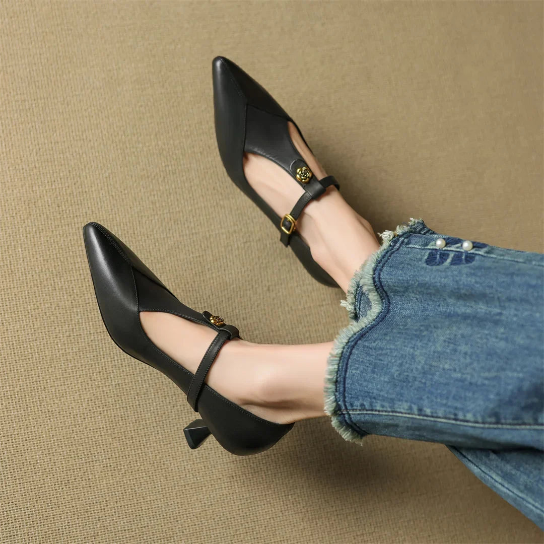 Leather Kitten Heels Maren