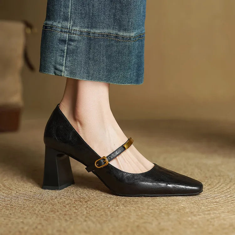 Authentic Leather Heels Auria