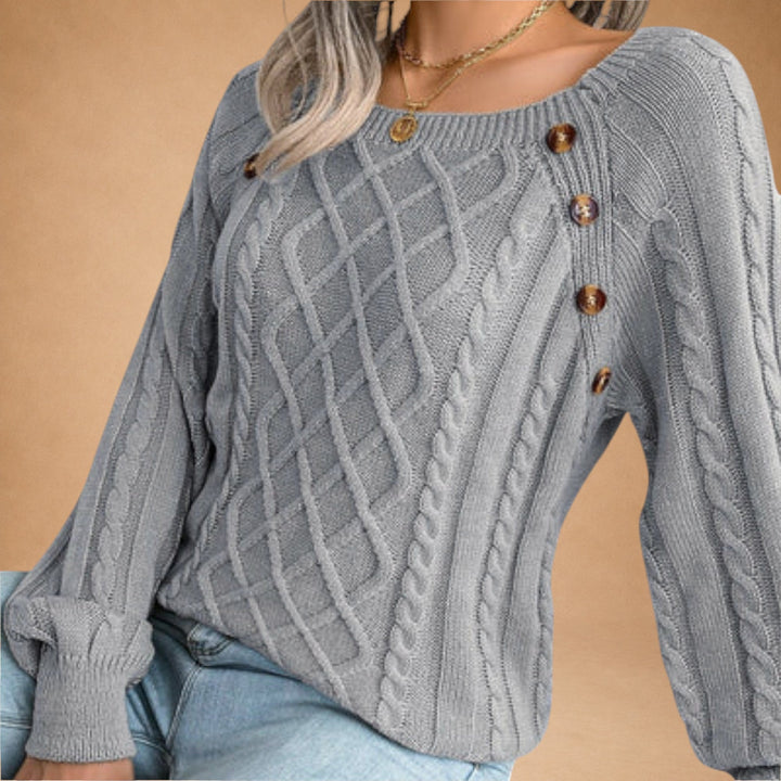 Malia - Knitted Sweater with Buttons