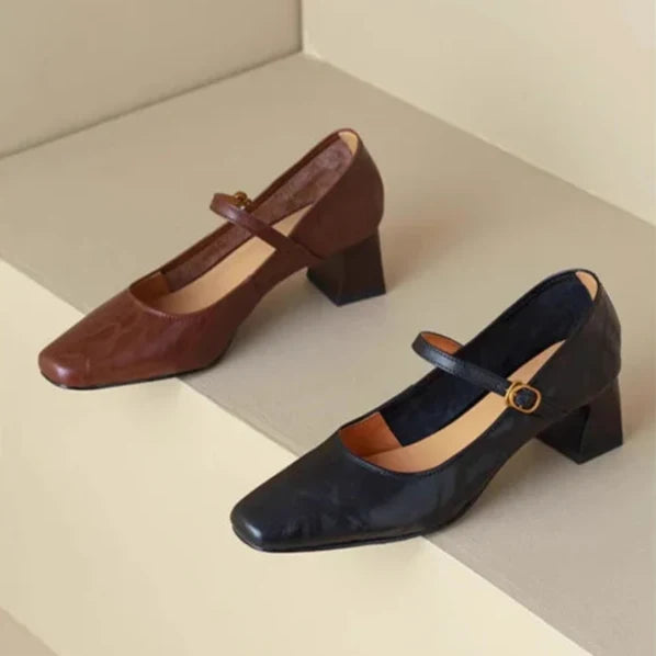 Authentic Leather Heels Remina