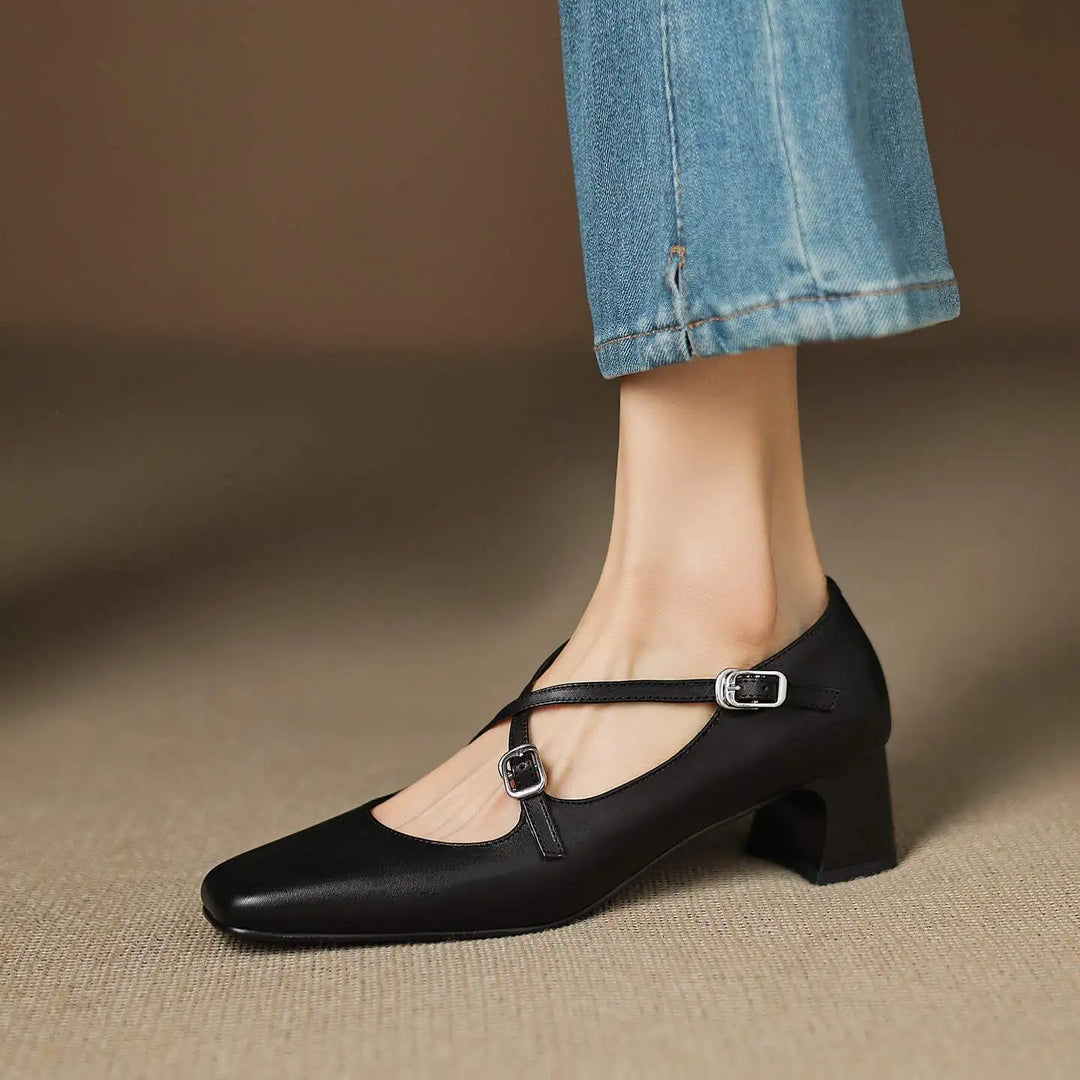 Authentic Leather Heels Ciora