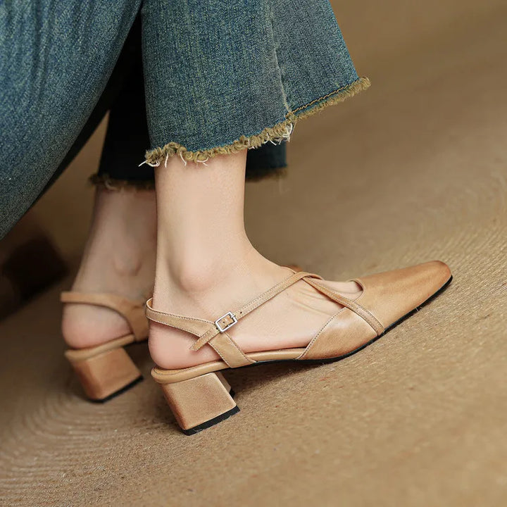 Elavi Authentic Leather Heels