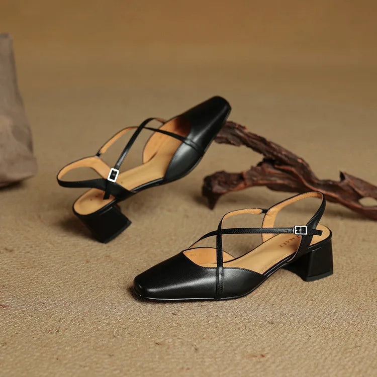 Elavi Authentic Leather Heels