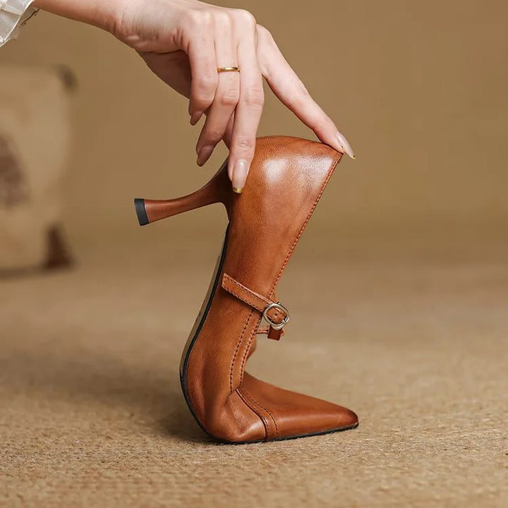 Genuine Leather Court Shoes Lorena
