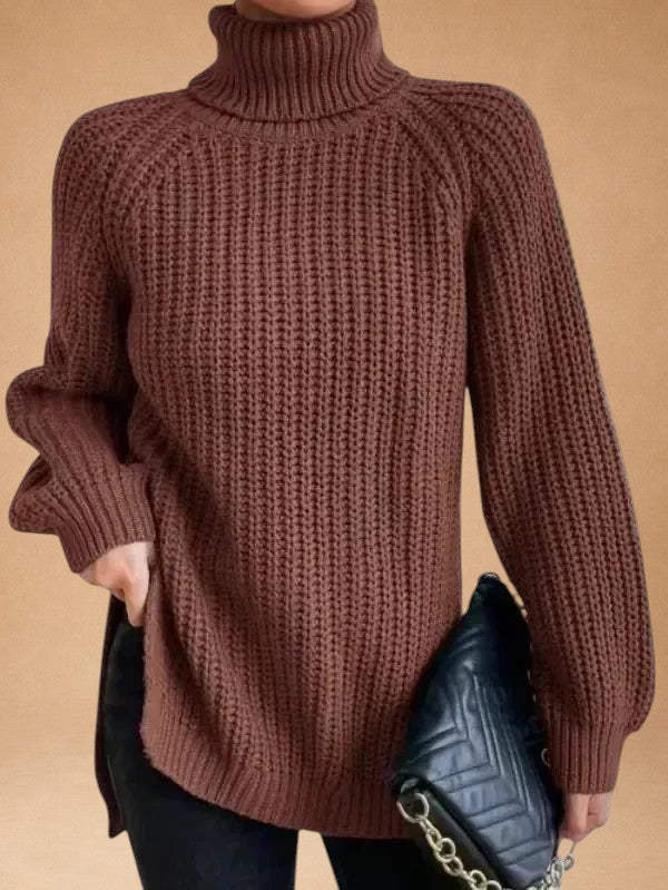 Maria - Warm and Loose Sweater with Collar