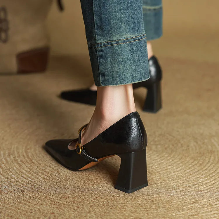 Authentic Leather Heels Auria
