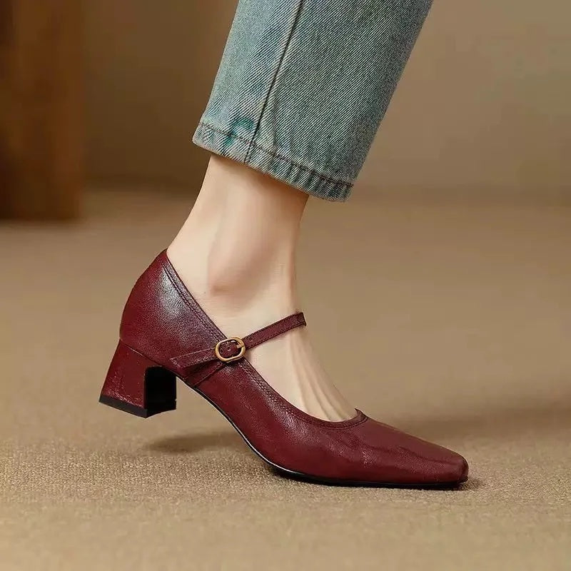Authentic Leather Heels Remina