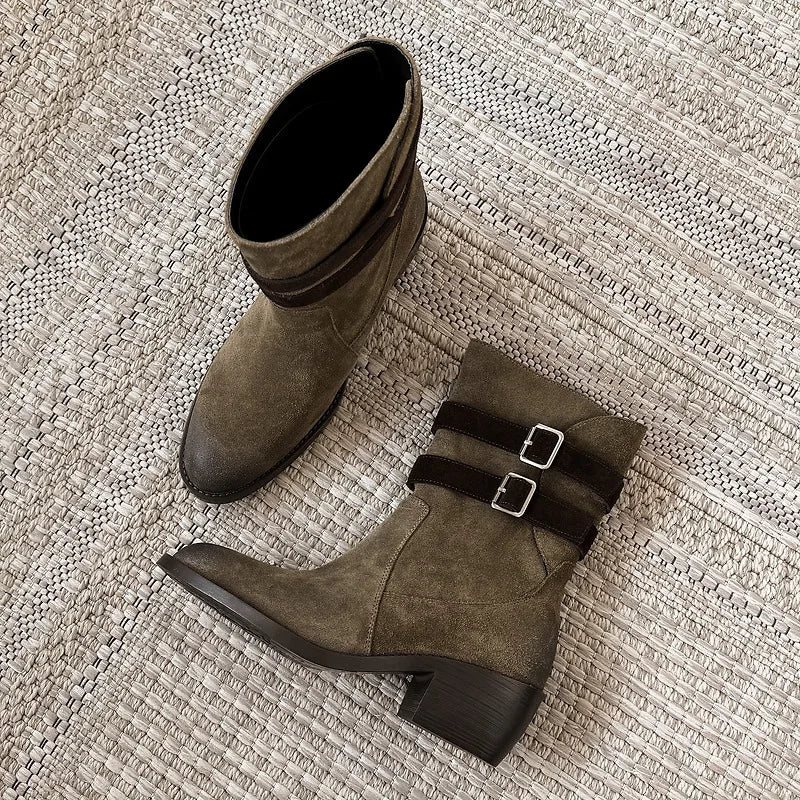 Sienna Genuine Suede Western Boots