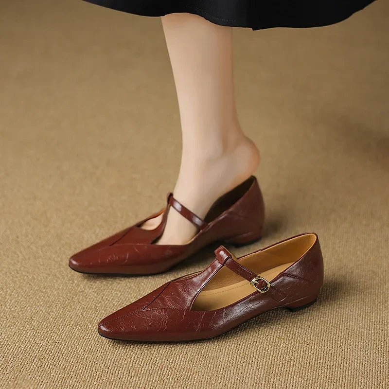 Authentic Leather Heels Biana