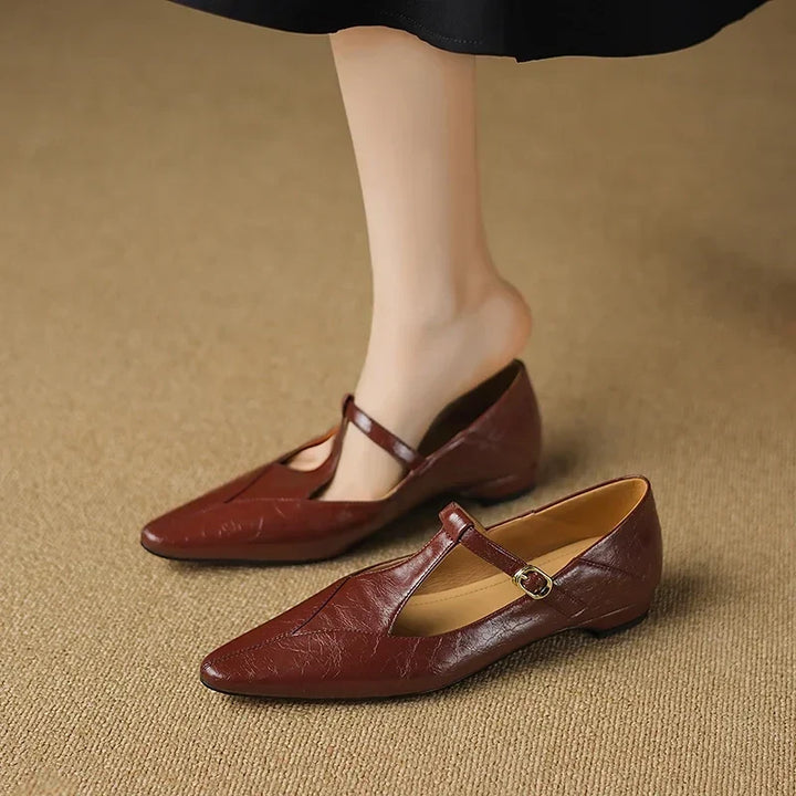 Authentic Leather Heels Biana