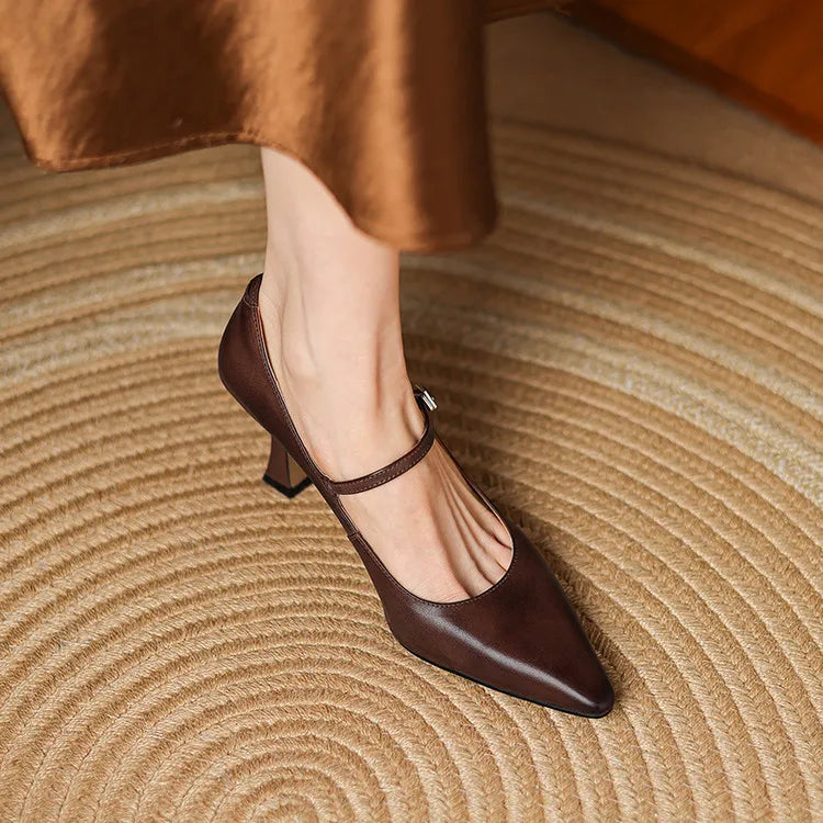 Authentic Leather Heels Samara