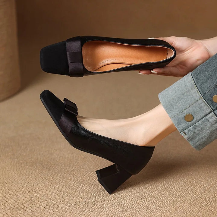 Blue Block Heels