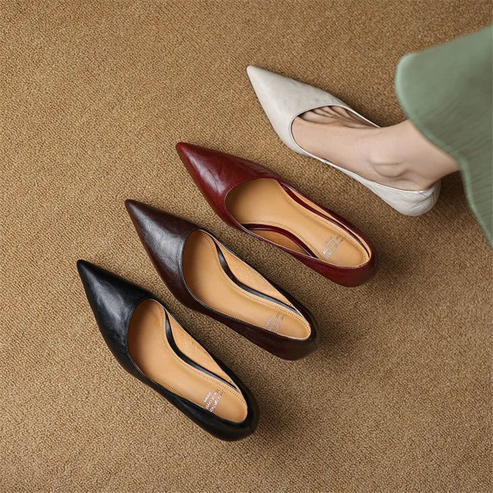 Authentic Leather Stiletto Heels Avero